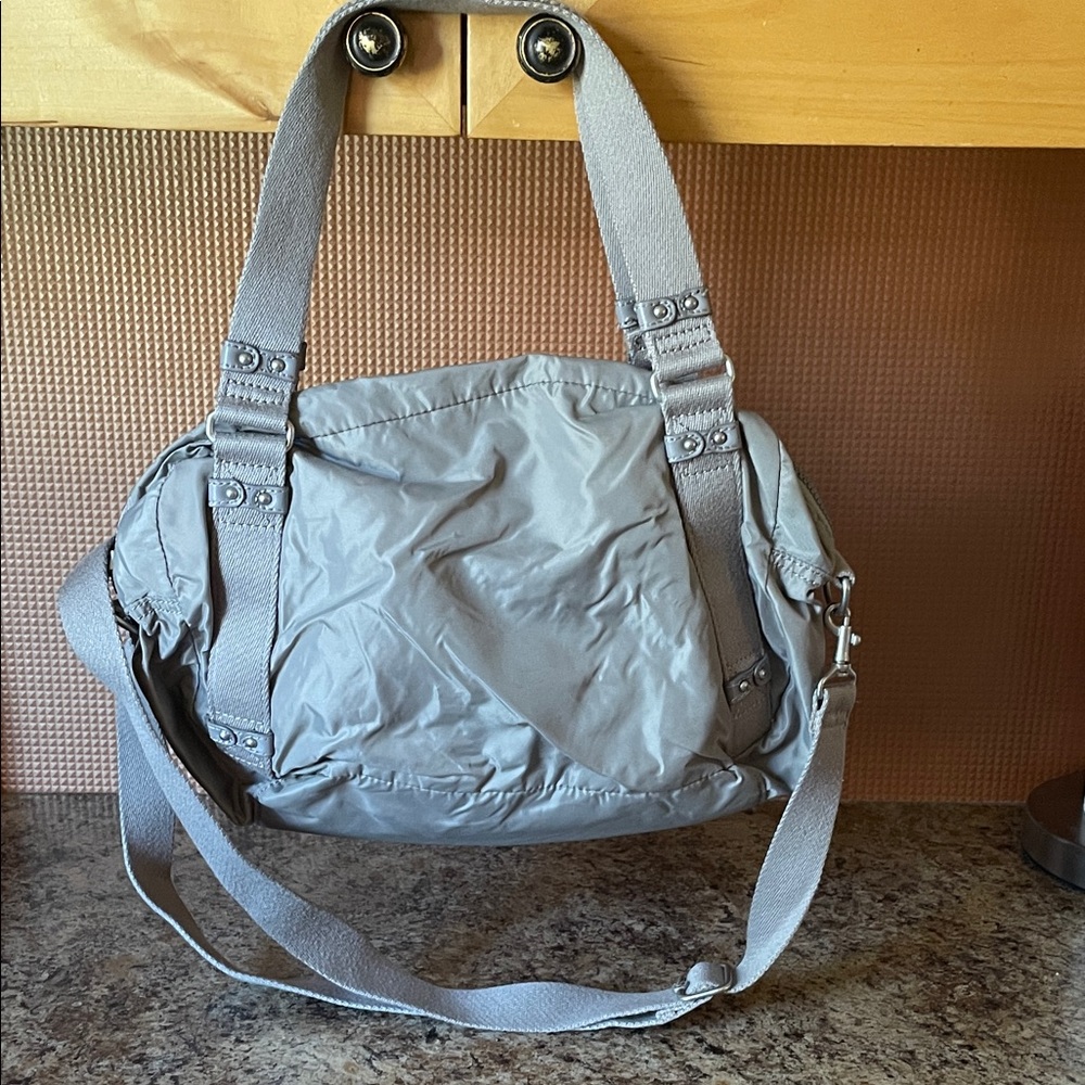 Kipling Light Gray Nylon Shoulder Bag - Picture 3 of 4